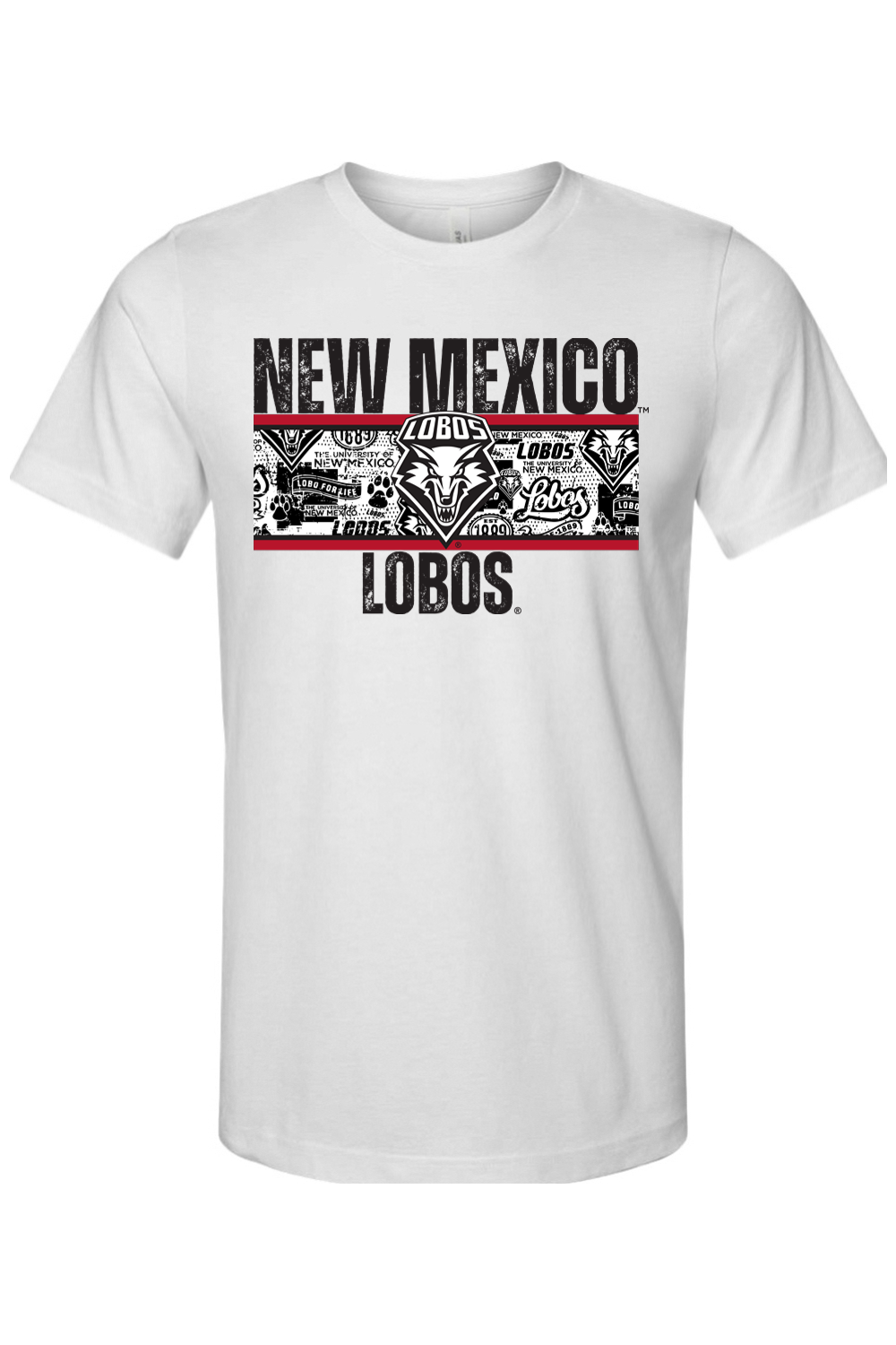 Lobos Heritage Collage - Bella + Canvas Jersey Tee