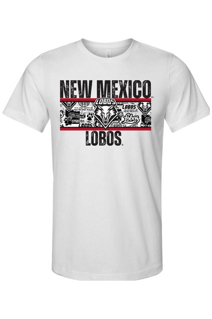Lobos Heritage Collage - Bella + Canvas Jersey Tee