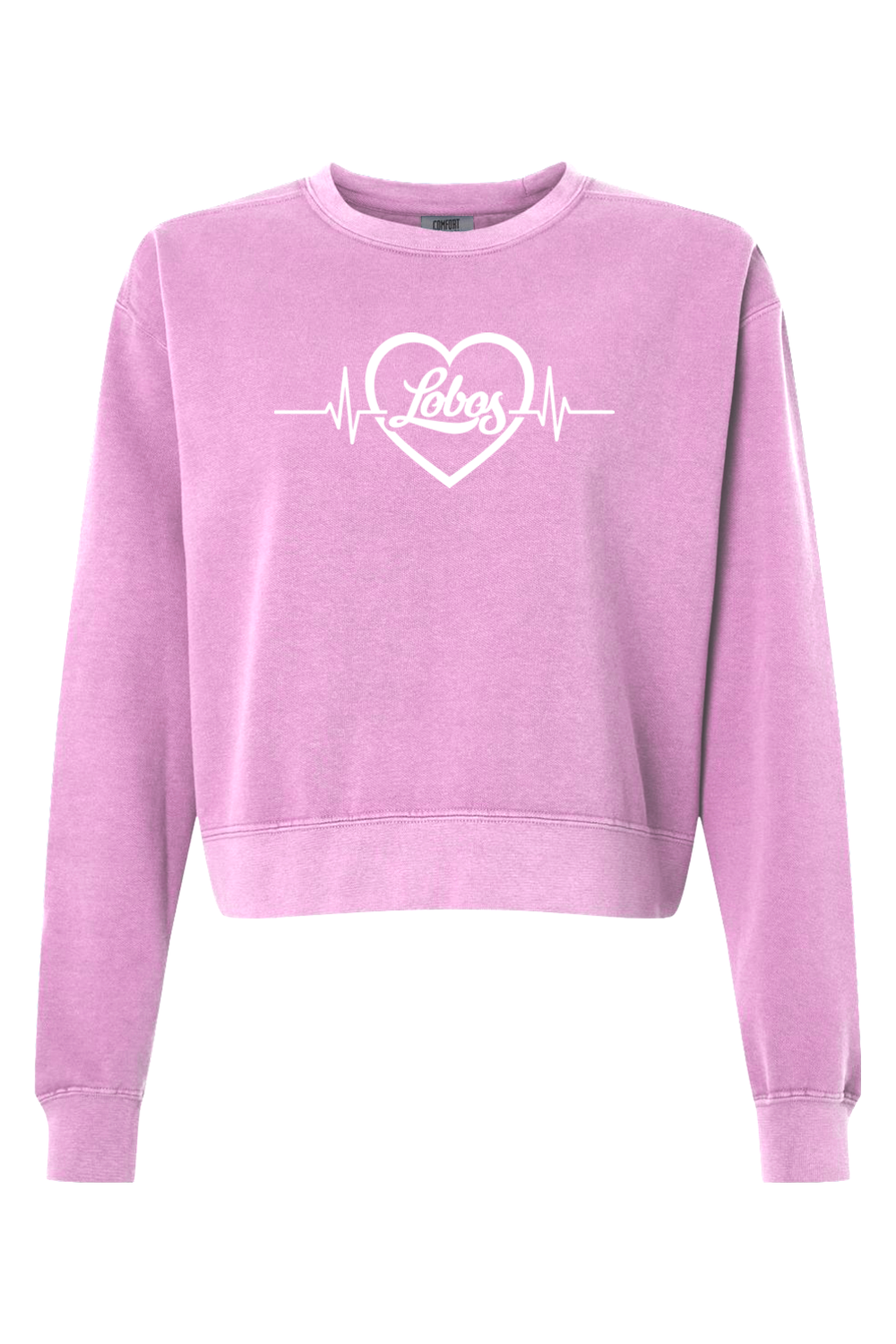 Lobos Heartbeat - Comfort Colors Women's Garment-Dyed Mid-Length Crewneck Sweatshirt