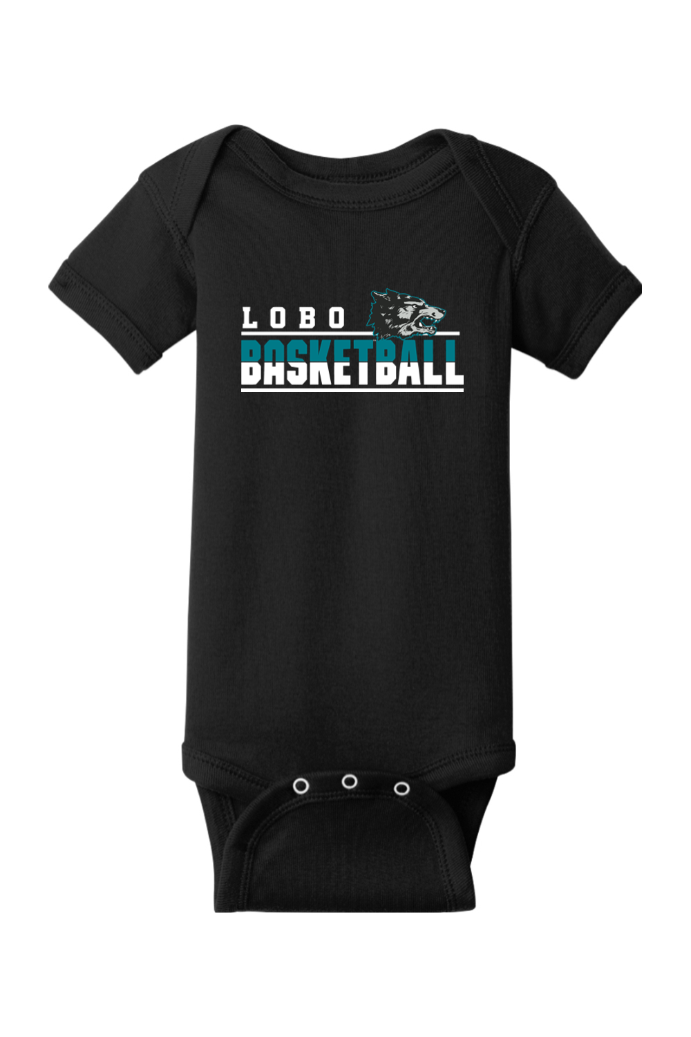 Lobo Basketball Classic - Rabbit Skins Infant Short Sleeve Baby Rib Bodysuit