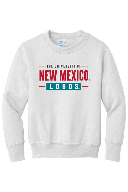 New Mexico Bold - Port & Company Youth Core Fleece Crewneck Sweatshirt (PC78Y)