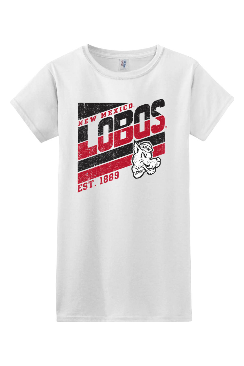 Lobos Retro-Stripe - Gildan Softstyle Ladies' T-Shirt
