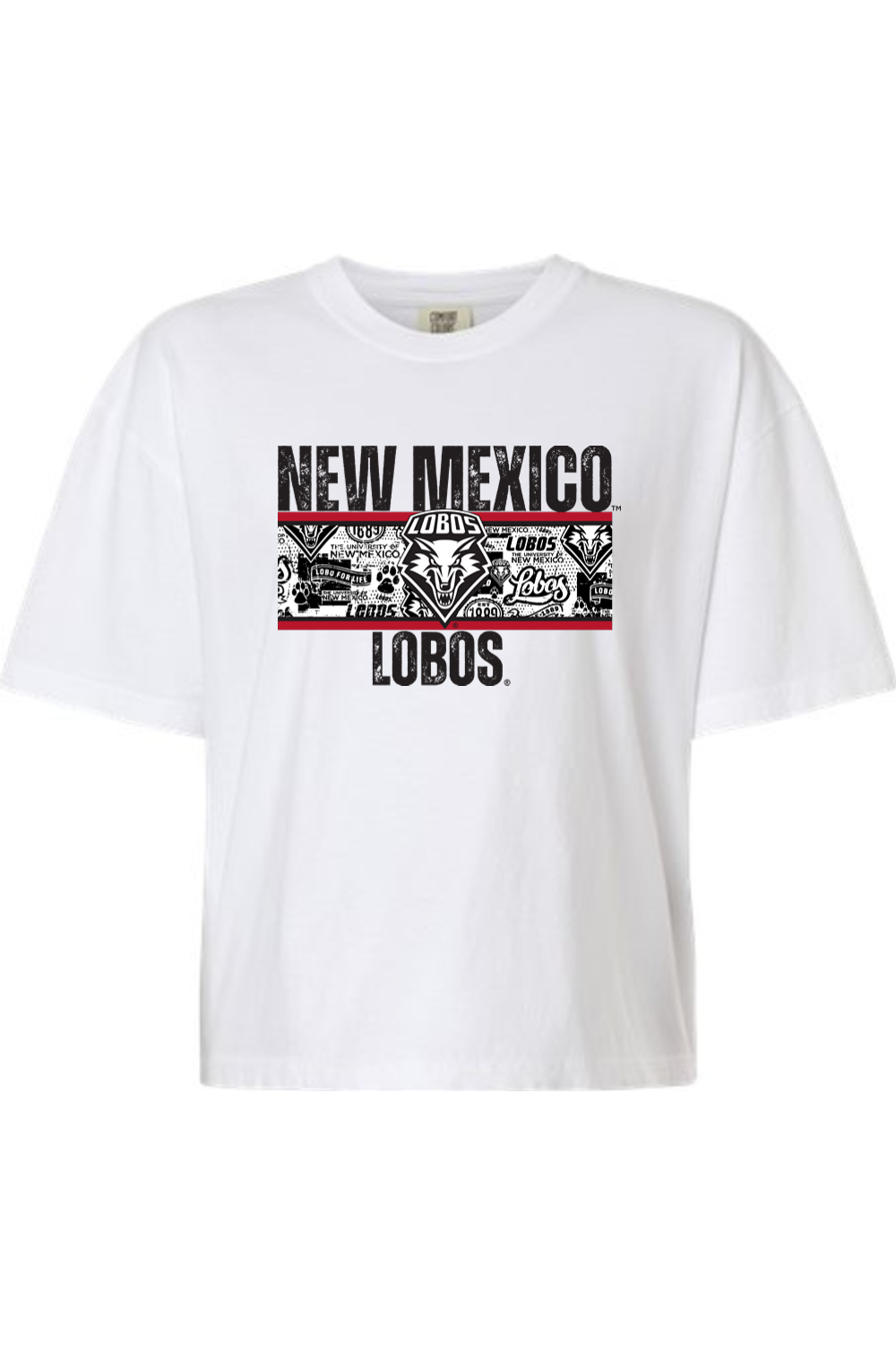 Lobos Heritage Collage - Comfort Colors Women's Heavyweight Boxy T-Shirt