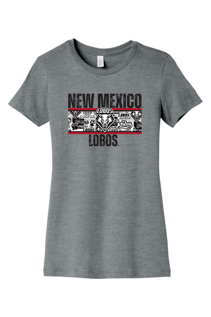 Lobos Heritage Collage - BELLA+CANVAS Women’s Slim Fit Tee
