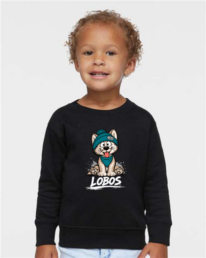 Lobo Pup - Rabbit Skins Toddler Fleece Crewneck Sweatshirt