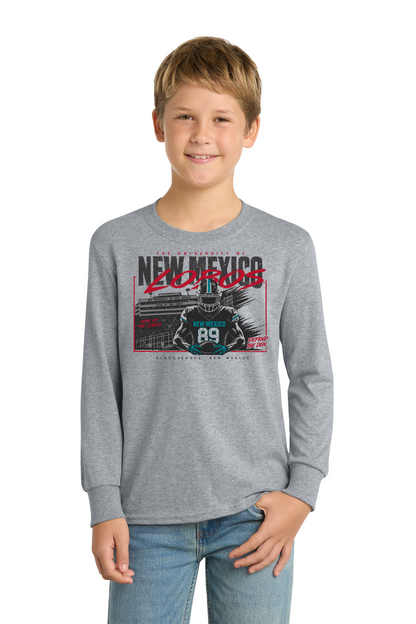 Lobos Stadium - Youth Port & Company Long Sleeve Core Cotton Tee