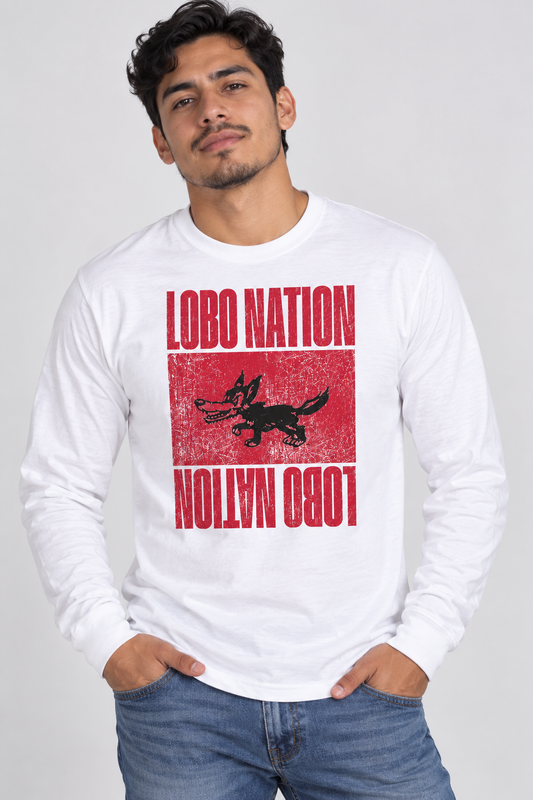 Lobo Nation Vintage - Gildan Softstyle Long Sleeve T-Shirt