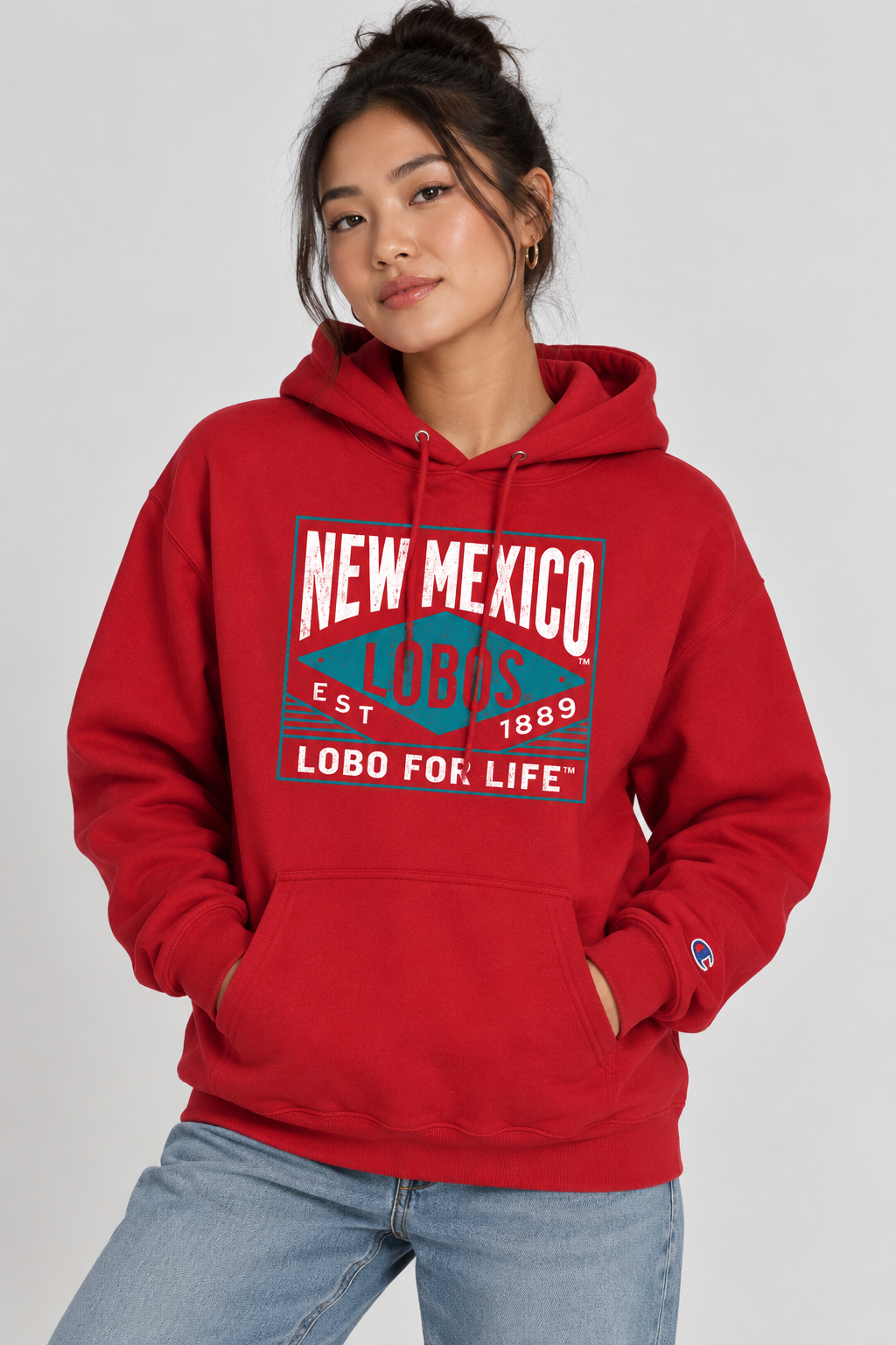 Lobo For Life 1889 - Champion Reverse Weave Hooded Sweatshirt