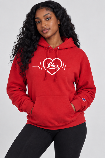 Lobos Heartbeat - Champion Reverse Weave Hooded Sweatshirt