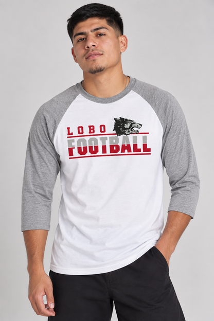 Lobo Football Classic - District Perfect Tri 3/4-Sleeve Raglan