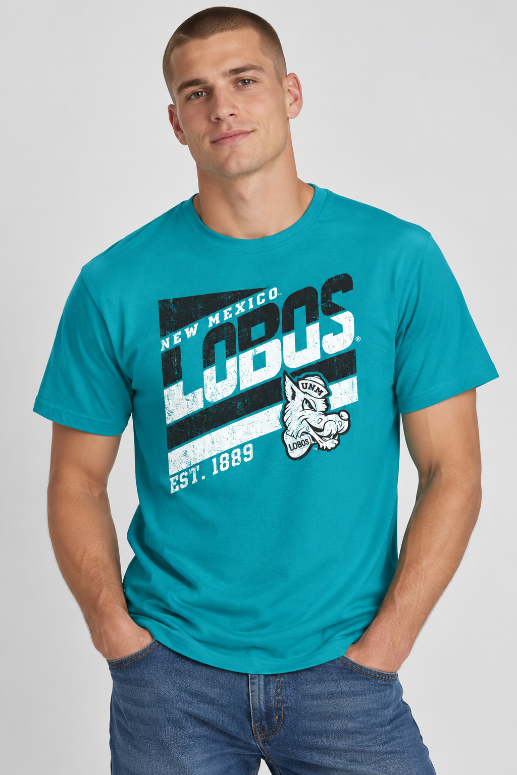 Lobos Retro-Stripe - Gildan Softstyle T-Shirt