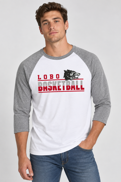 Lobo Basketball Classic - District Perfect Tri 3/4-Sleeve Raglan