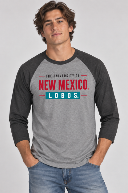 New Mexico Bold - District Perfect Tri 3/4-Sleeve Raglan
