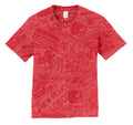 UNM Vintage Logos Tattoo Youth T-shirt - Washed Red