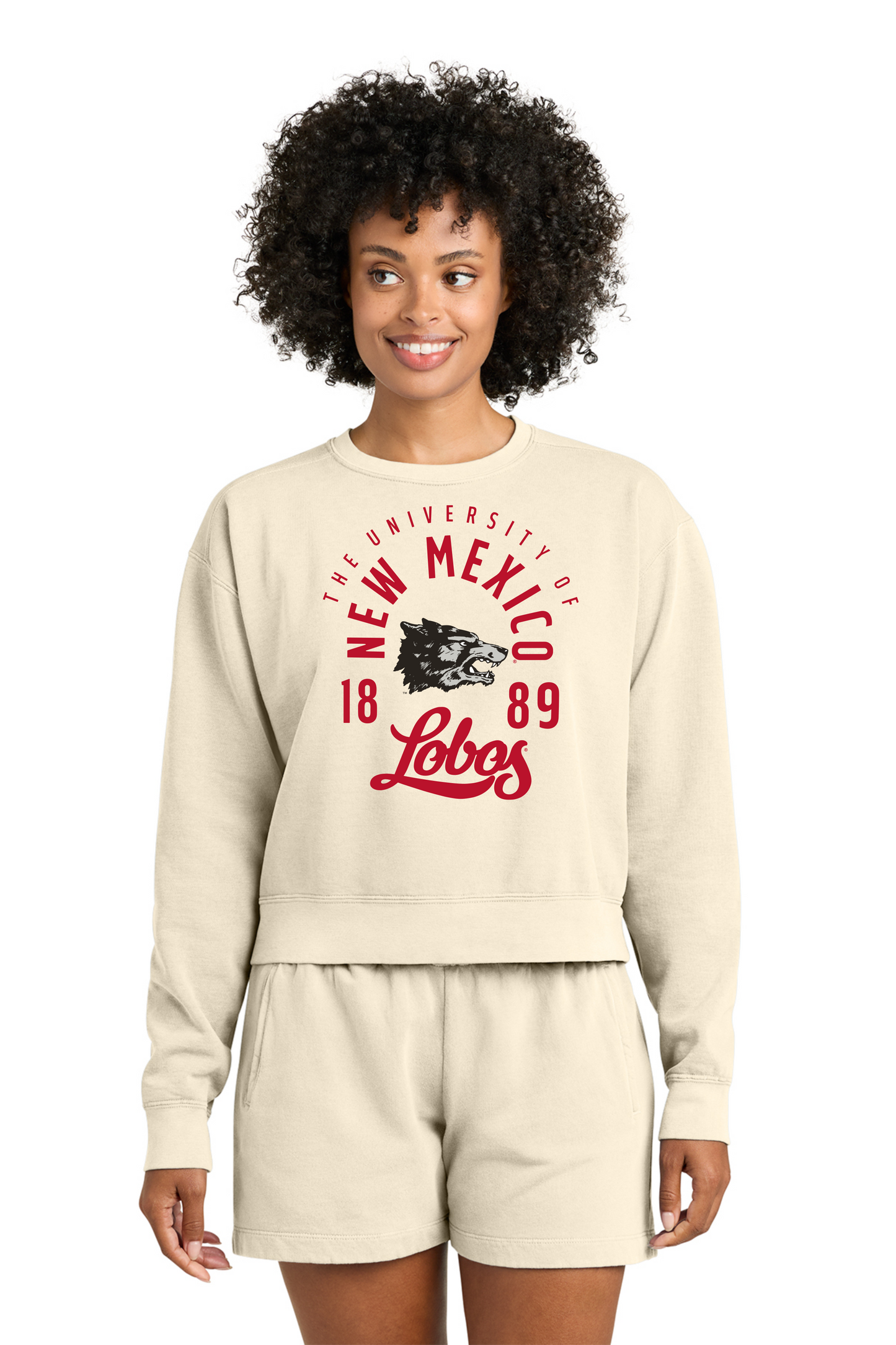 Comfort Colors Women's Garment-Dyed Mid-Length Crewneck Sweatshirt