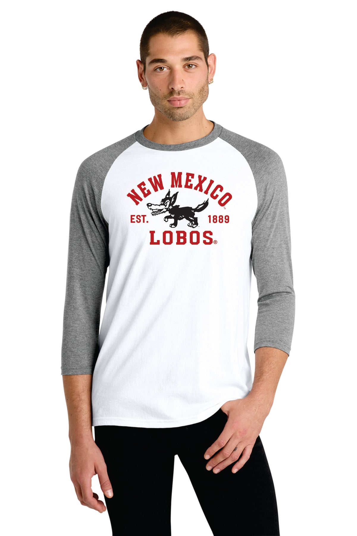 Lobos Collegiate Classic - District Perfect Tri 3/4-Sleeve Raglan